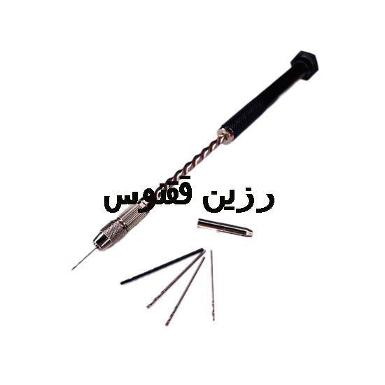 تصویر دریل دستی ( فشاری ) همراه با 5 عدد مته