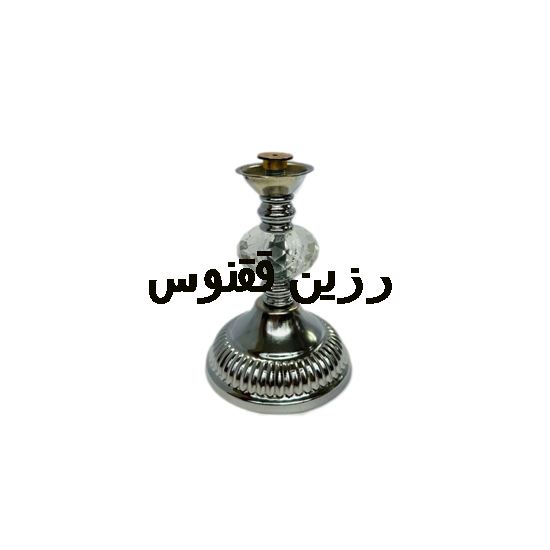 تصویر پایه کاپ کریستال دار نقره ای