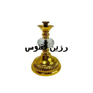 تصویر پایه کاپ کریستال دار طلایی